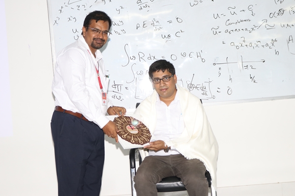 Mechanical Engg HOD Dr.K.Satyanarayana felicitating Dr.ch.Viswanadh