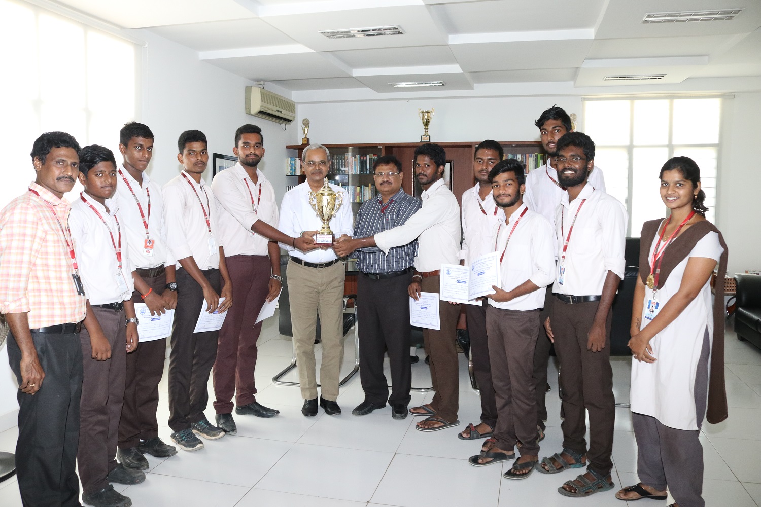 Chairman Principal With Basket Ball team